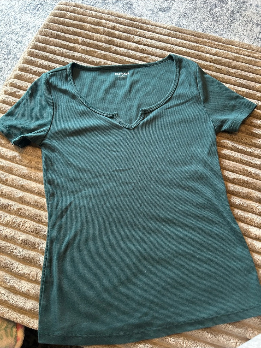 Old Navy Teal-Blue Notch-Neck Short Sleeve Tee